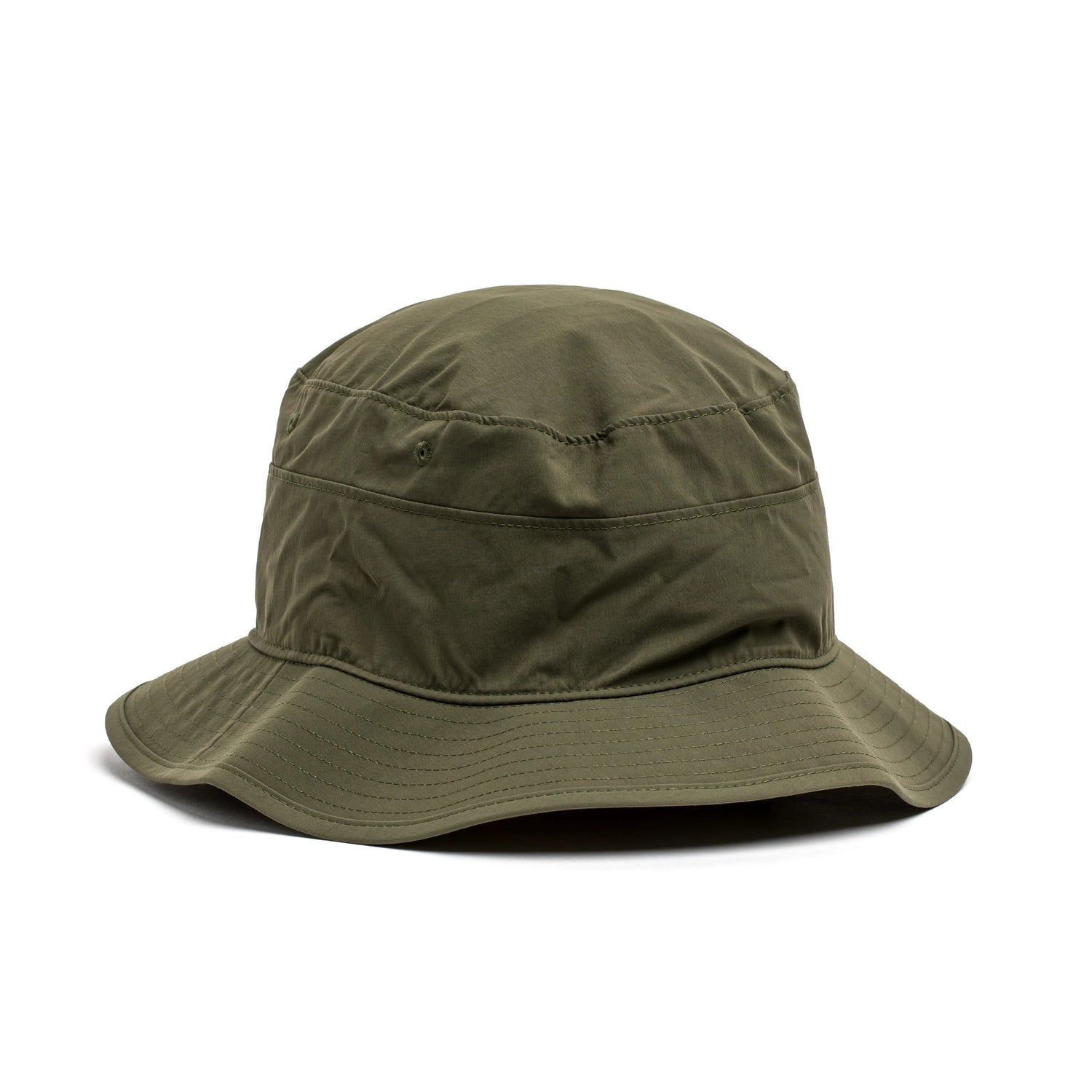 Ranger green tactical boonie hat with wide brim, shown on white background, GORUCK gear