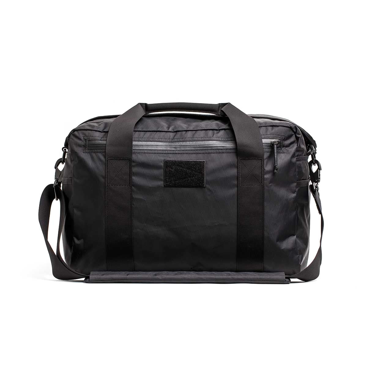 GORUCK black 32L XPAC kit bag with handles, shoulder strap, and front zipper pocket