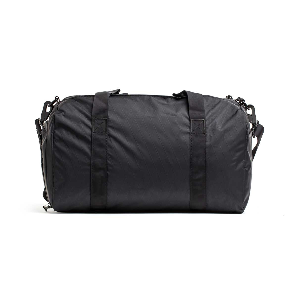 GORUCK black gym bag with shoulder strap, durable XPAC material, rugged rucking gear