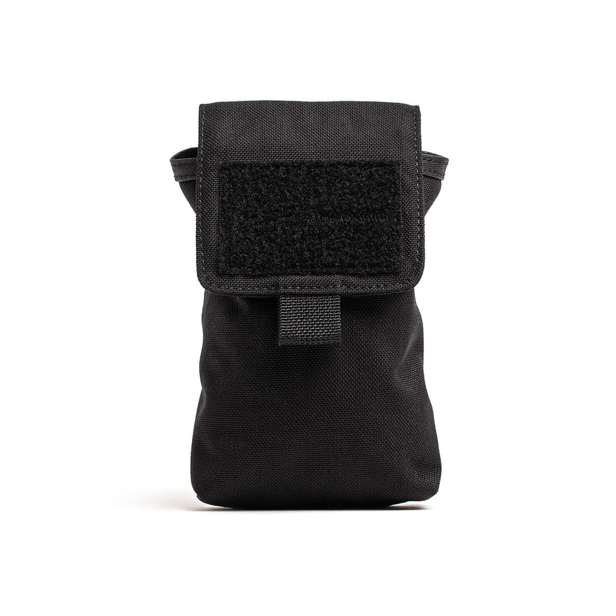 The Simple Side Pocket by GORUCK is a black fabric pouch featuring a flap and VELCRO® closure on a white background, designed to offer internal organization for all your essentials.