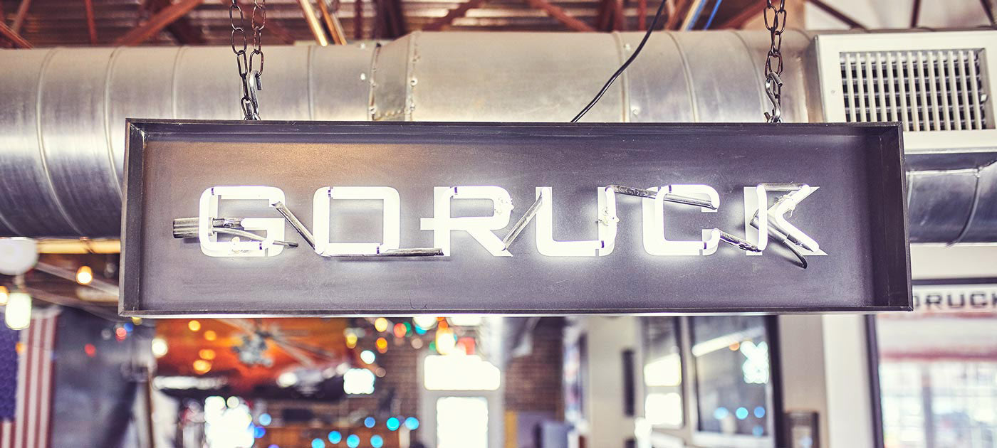 Neon sign reading