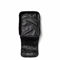 Open black GORUCK Shoe Bag - Ripstop ROBIC featuring a water-resistant design and mesh pocket for ventilation on a white background.