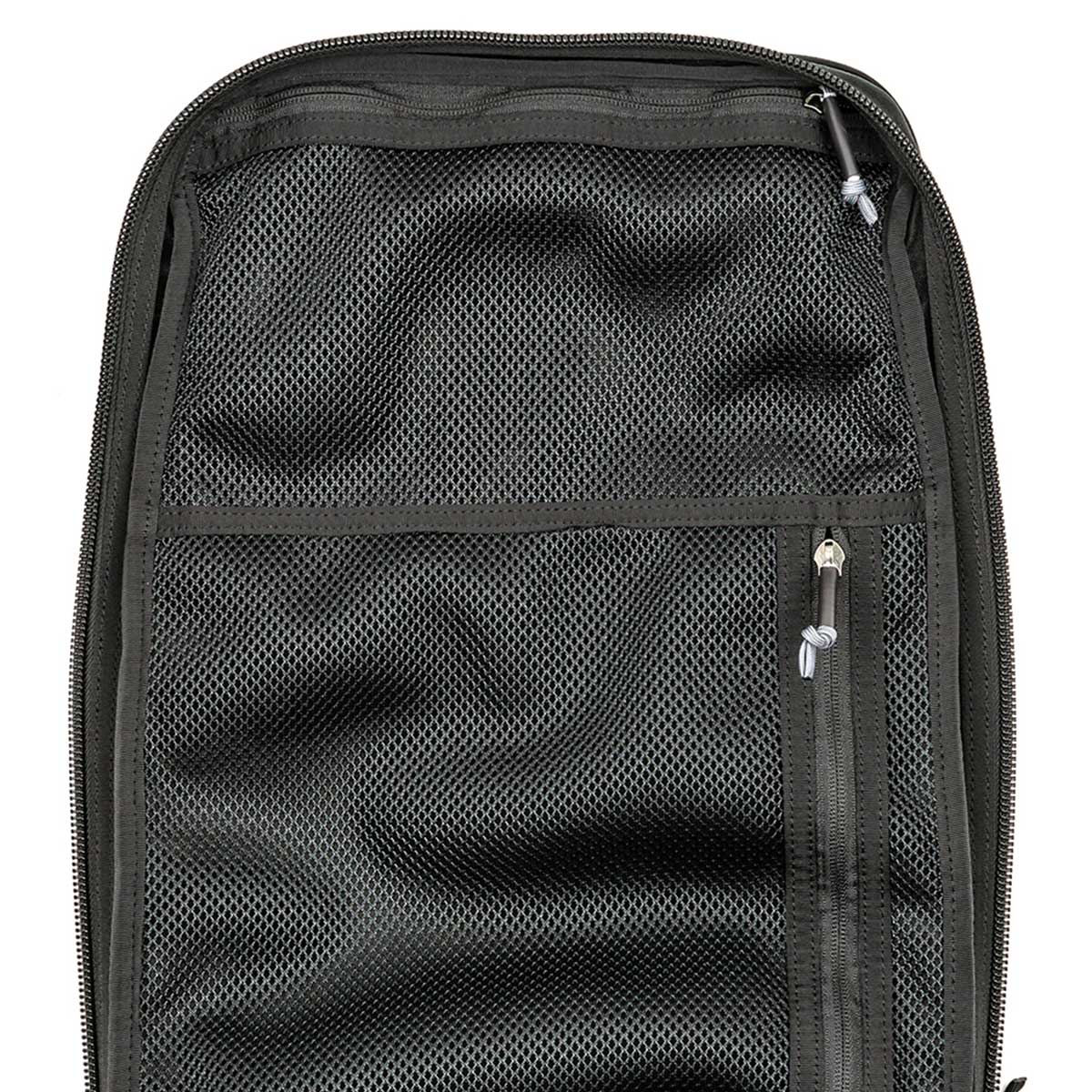The GORUCK GR2 features a black mesh zippered pocket on a fabric surface, making it not only stylish but also perfect for packing in your rucksack and ideal for travel. Additionally, it comes with the Scars Lifetime Guarantee, providing you with reliable durability.