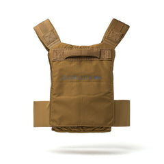 The brown Achilles Vest features padded shoulder straps and side panels for durability and comfort, shown on a white background.