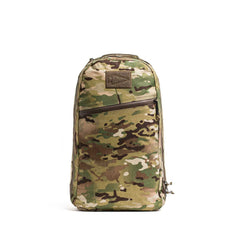 GORUCK Bullet 15L XPAC Multicam rucksack with front zipper pocket on white background