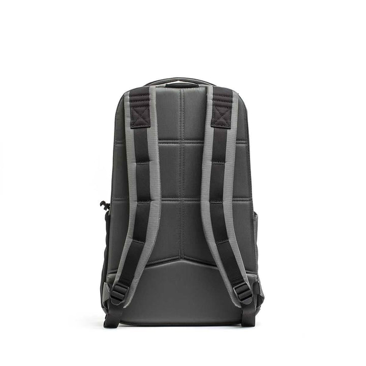 GORUCK Wolf Grey backpack rear view showing padded straps and durable rucking design