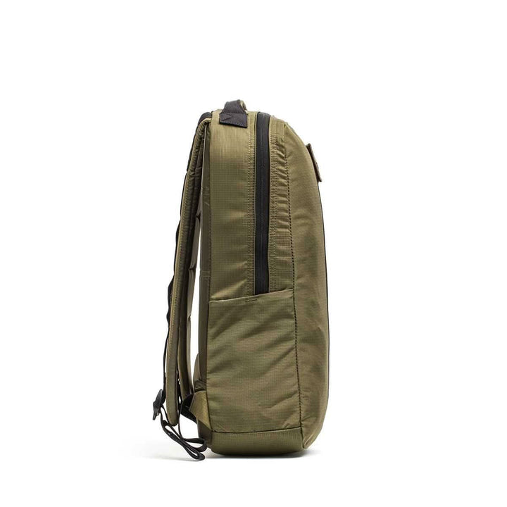 GORUCK Basic Rucker backpack in ranger green, side view on white background
