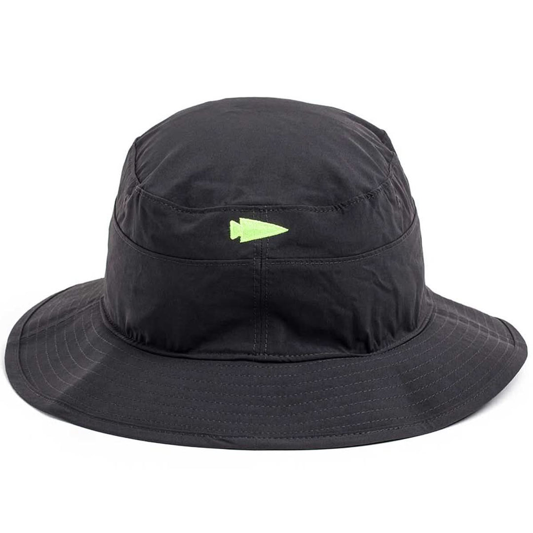 The GORUCK Boonie Hat - Slick - ToughDry features durable ToughDry® fabric, a small green arrowhead on the front, and provides 50+ UPF sun protection.