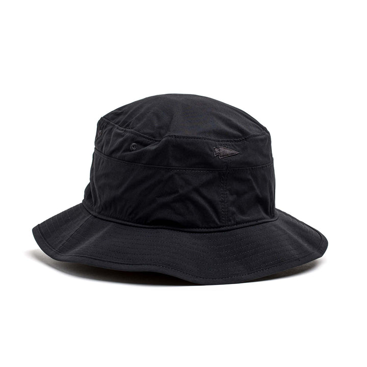 GORUCK black boonie hat with black spearhead patch, outdoor rucking gear, size L