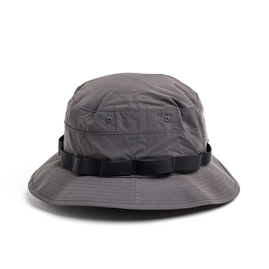 The GORUCK Boonie Hat - Tactical - ToughDry features stitched panels, a black webbing strap around the crown, and a durable ToughDry fabric, displayed on a white background.