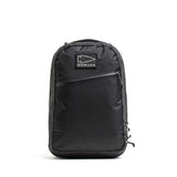 GORUCK black Bullet 16L XPAC backpack with front zipper and patch logo on white background