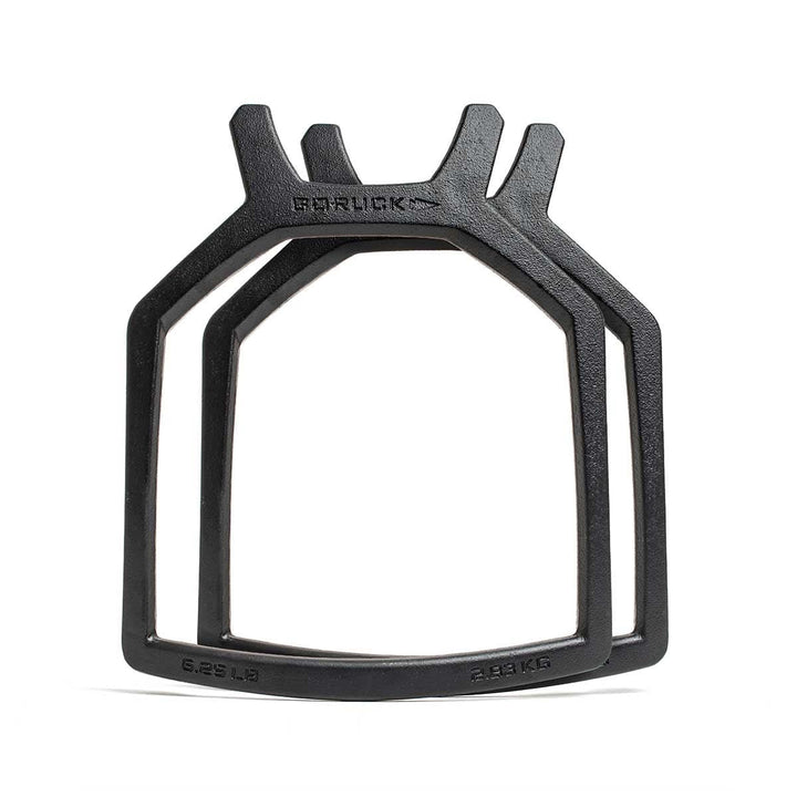 Curved Ruck Plates: Black metal plates with handles, labeled "GORUCK" and marked 6.25 LB/2.83 KG. Ideal for rucking weight vest training or as weight vest plates for effective workouts.