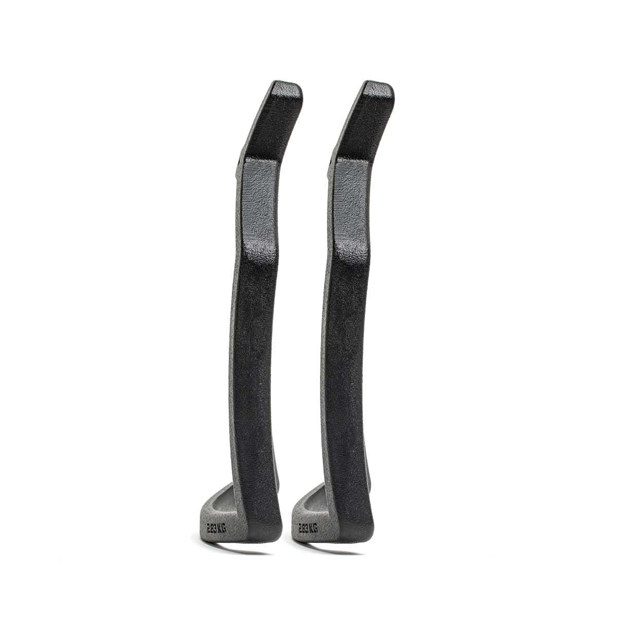 GORUCK 6.25LB curved black ruck chest plates pair for rucking gear on white background