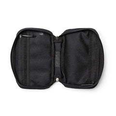 GORUCK GR1 Field Pocket Waxed Canvas Black open with mesh zippered compartments