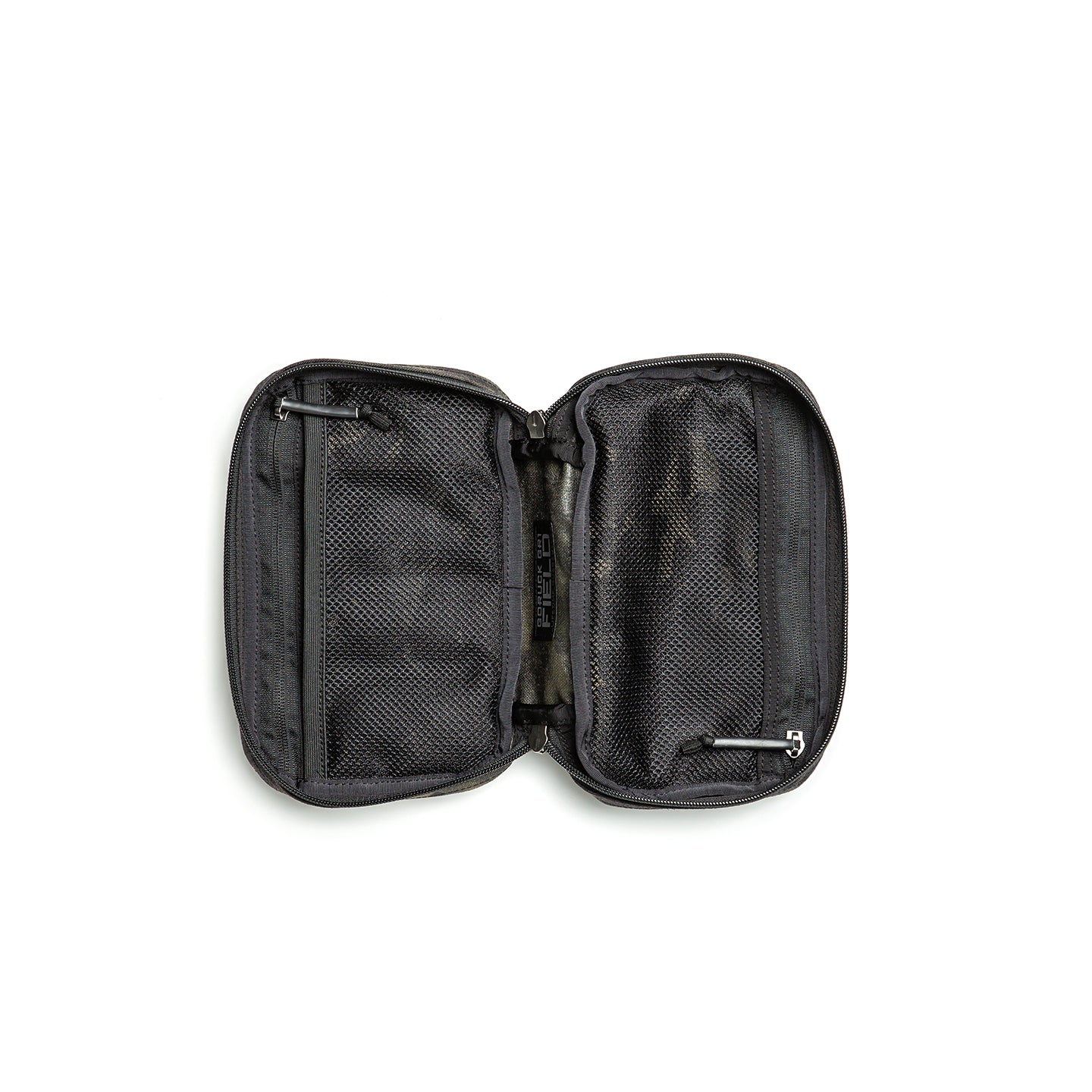 GORUCK GR1 Field Pocket Black Multicam open showing interior mesh pockets for rucking gear