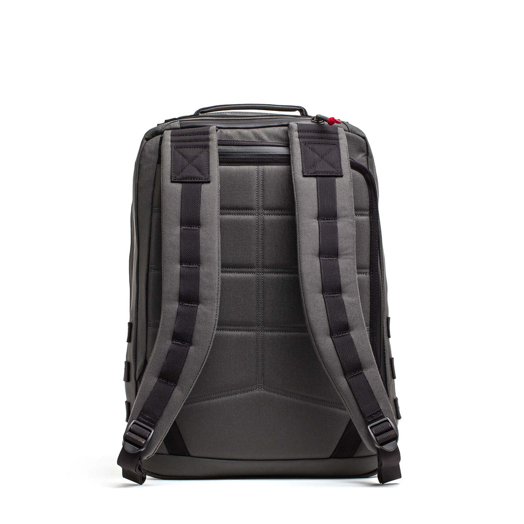 The GORUCK GR2 backpack, shown from the back on a white background, features black padded shoulder straps and is crafted to Special Forces standards—perfect as a versatile travel backpack.