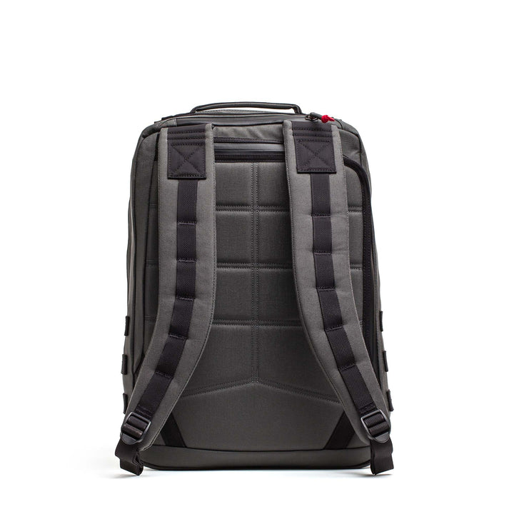 The GORUCK GR2 backpack, shown from the back on a white background, features black padded shoulder straps and is crafted to Special Forces standards—perfect as a versatile travel backpack.