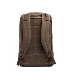 GORUCK Heritage Dark Oak rucksack backpack with padded straps and zippered stash pocket