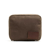 GORUCK GR2 Field Pocket Heritage in dark oak, rugged brown waxed canvas organizer pouch