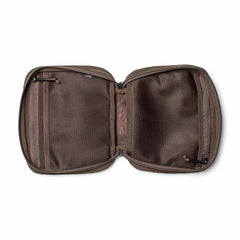 GORUCK Field Pocket Heritage Dark Oak open organizer pouch with mesh zippered compartments