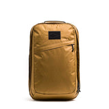 GORUCK coyote brown tactical backpack with black patch on front, durable rucking gear