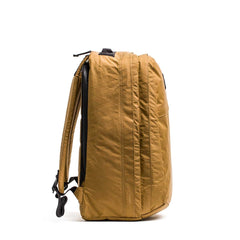 GORUCK tan X-PAC backpack side view, rugged lightweight rucking gear