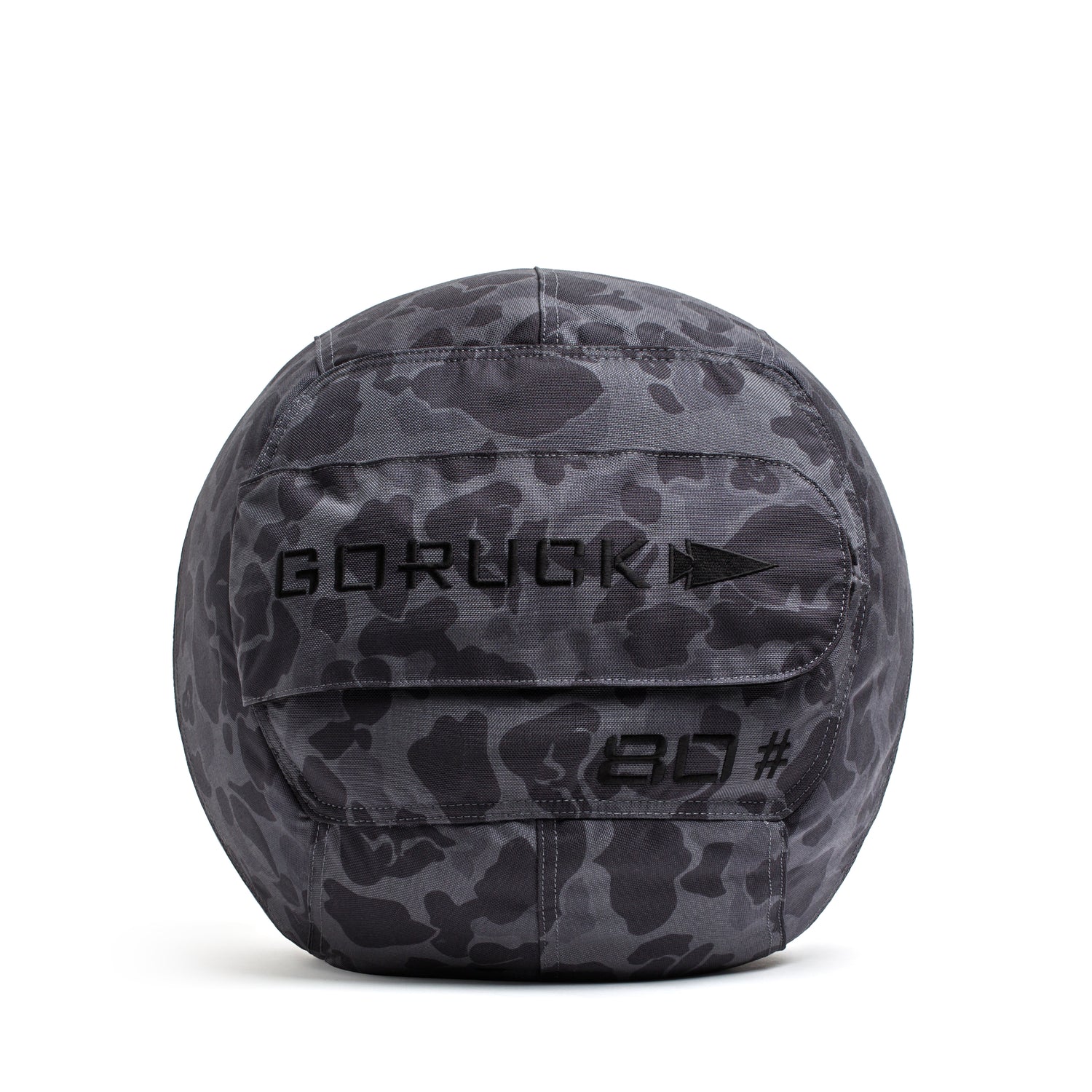 GORUCK 80LB black Frogskin camo medicine ball for rucking fitness training