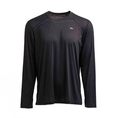 GORUCK men's black long sleeve performance tee with thumbholes, size L, front view