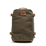 GORUCK sand and ranger green mesh rucksack with logo, durable tactical design