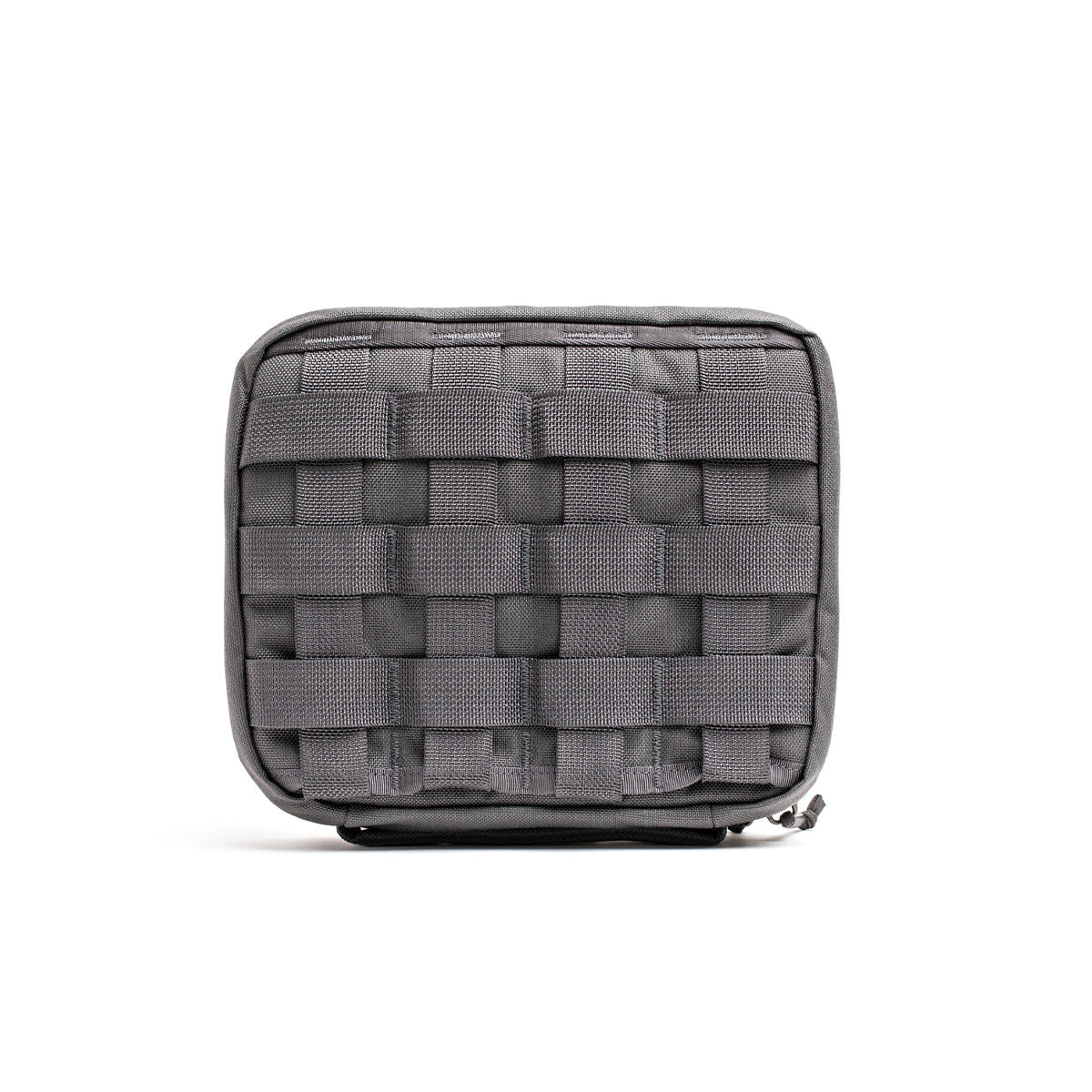 GORUCK padded field pocket in Armor Grey with MOLLE webbing, rugged rucking gear accessory