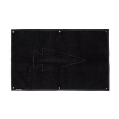 GORUCK large black patchboard with arrowhead outline and metal grommets for rucking gear