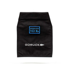 The GORUCK Ruck Sandbag - 10LB (4.5KG) is ideal for ruck plate workouts or sandbag sessions, featuring a durable black design with a blue "10 LB" label and a white GORUCK logo.