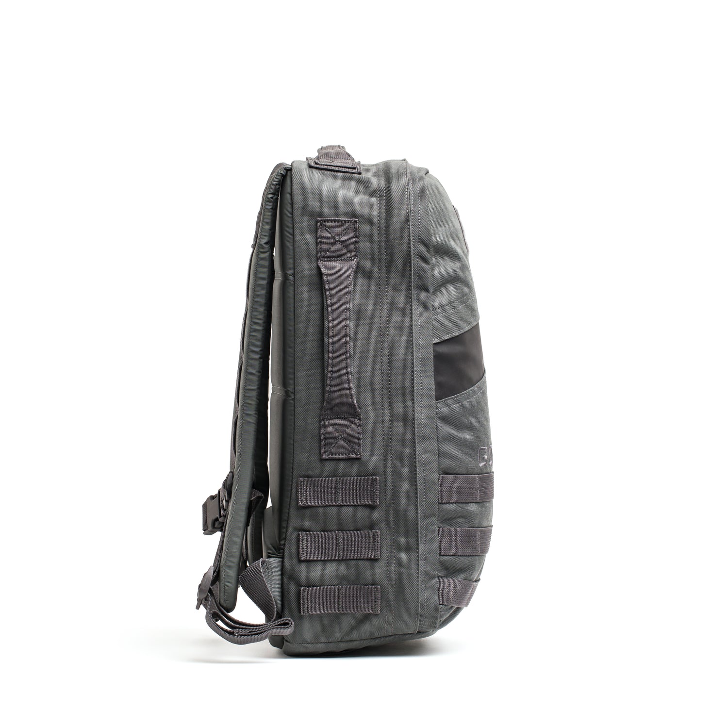 GORUCK Rucker 20L backpack in armor grey with durable exterior and side handle