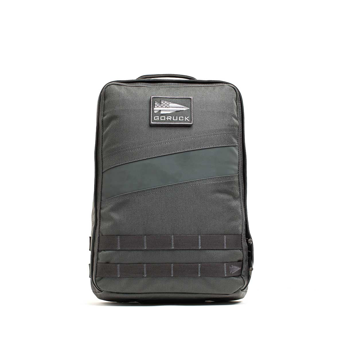 GORUCK Rucker 4.0 15L Armor Gray backpack with front patch and durable design