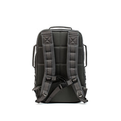 GORUCK Rucker 4.0 20L Wolf Grey backpack rear view, padded straps, rugged design