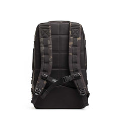 GORUCK Rucker 4.0 25L black Multicam backpack with padded straps and orange accents