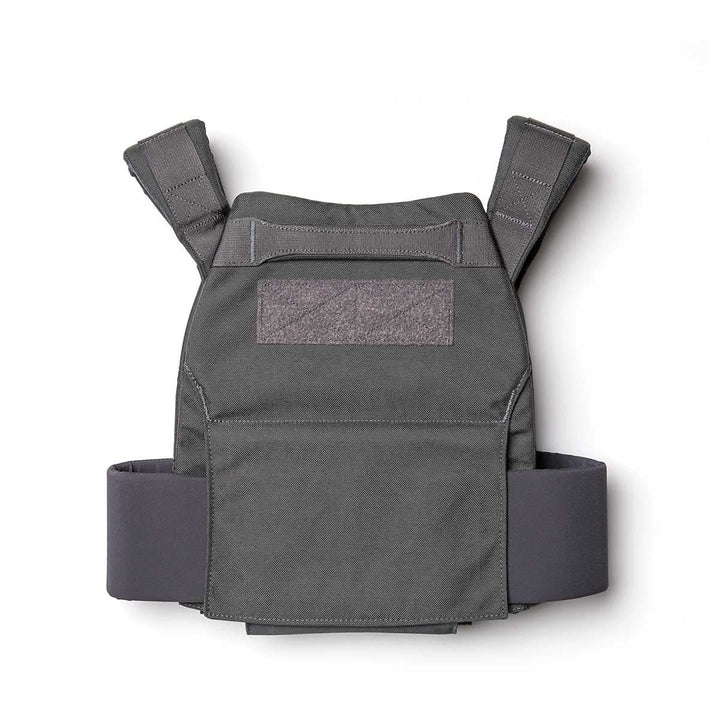 The Rucking Weight Vest features adjustable shoulder straps, Curved Ruck Plates compatibility, and a front velcro patch—perfect for rucking or intense workouts.