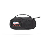 The GORUCK Shadow Pockets are compact black zippered pouches made from durable Cordura, featuring a handle and GORUCK patch beside an American flag—ideal for organizing gear on the go.
