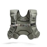 The Spy Ruck | Women's Weighted Vest by GORUCK is a gray padded training vest with adjustable straps and a front buckle, designed for weight or fitness workouts.