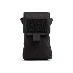 The Simple Side Pocket by GORUCK is a black fabric pouch featuring a flap and VELCRO® closure on a white background, designed to offer internal organization for all your essentials.