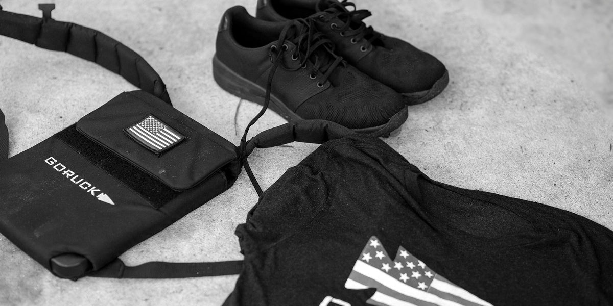 A pair of shoes and a bag.