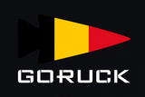 A patch featuring GORUCK’s spearhead logo with black, yellow, and red stripes—designed as the “Patch - Belgium”—with “GORUCK” in bold white text beneath.