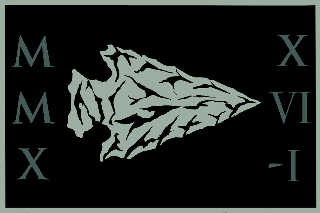 A jagged arrowhead with 