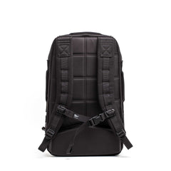 The Rucker 5.0 is shown from the back, featuring padded shoulder straps and a chest buckle—ideal for rucking or everyday carry.