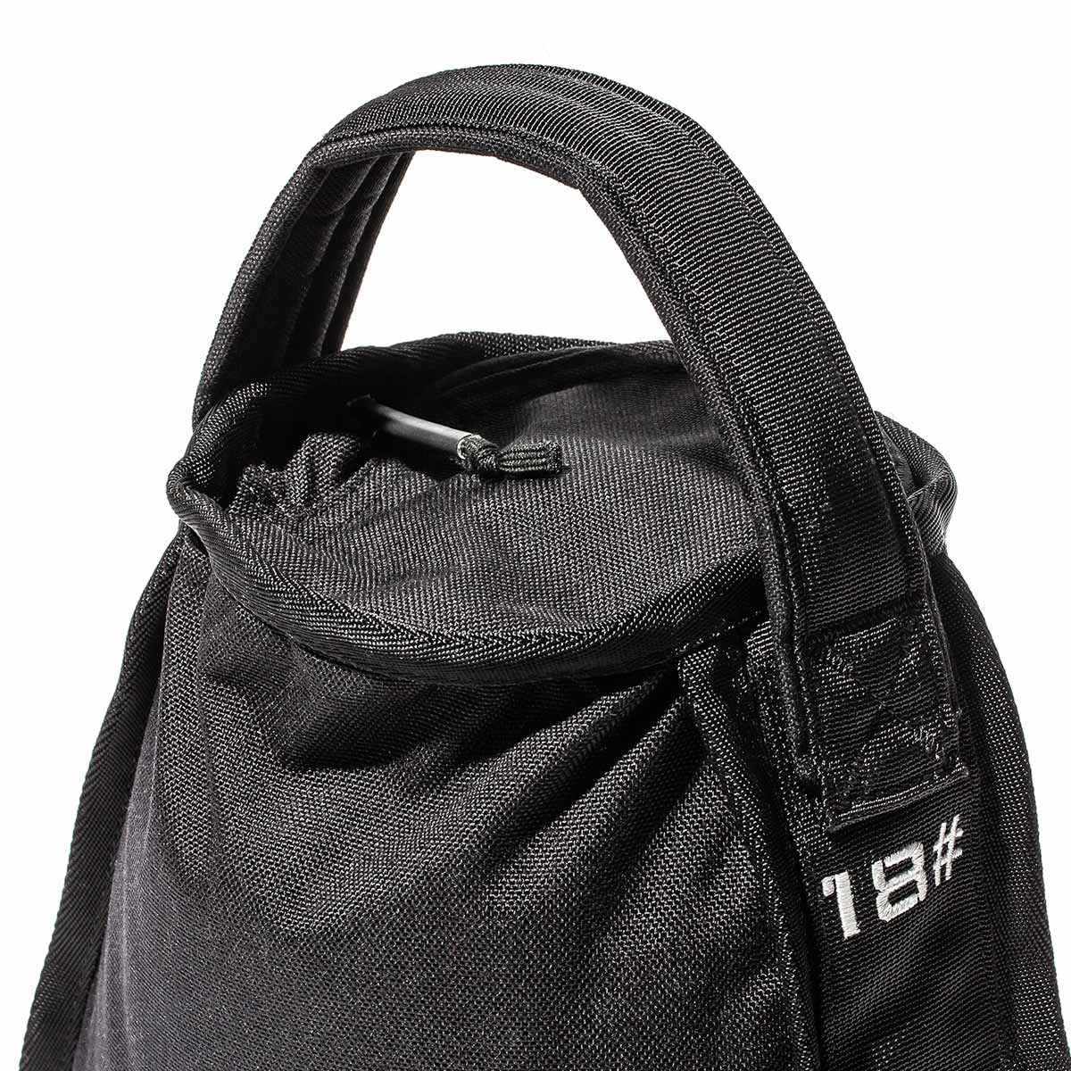 The versatile GORUCK Sand Kettlebells, distinguished by their black sandbag design and convenient handles, are labeled 