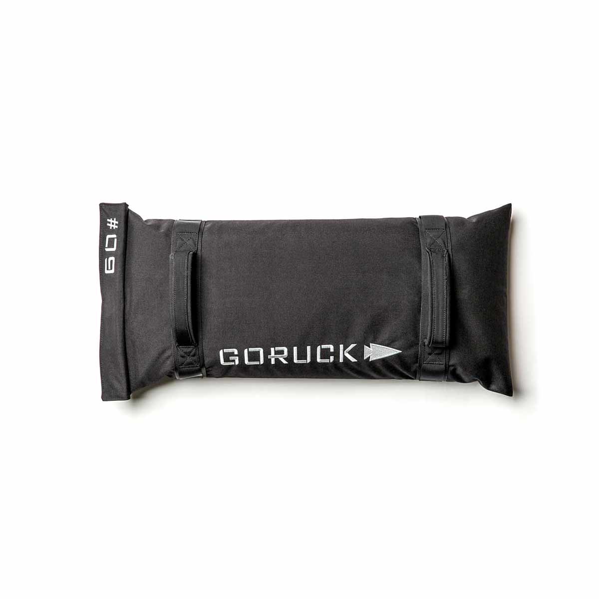 A black GORUCK Simple Training Sandbag with handles, labeled 